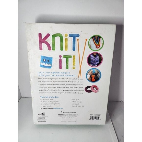 SPICEBOX Knit It Childrens Kids Activity Kit Seven Handmade Projects Craft Set - Picture 4 of 9